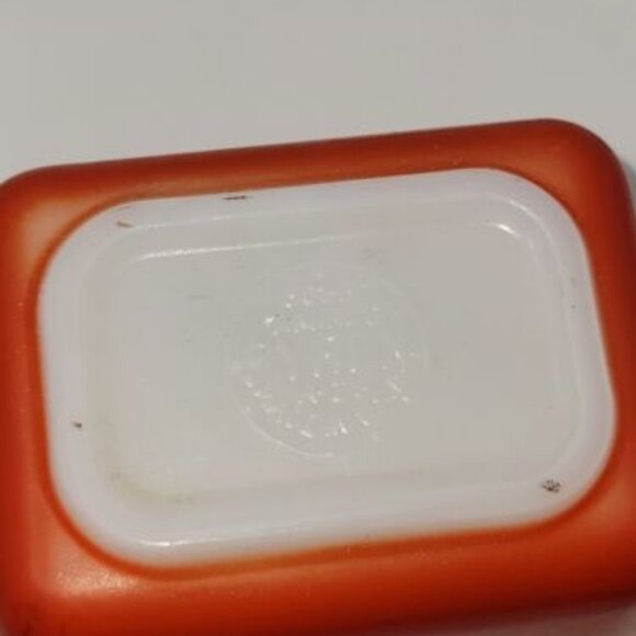 Vintage Pyrex Red & Blue Refrigerator Pair With Lids 501 B  and 501 - Picture 7 of 9